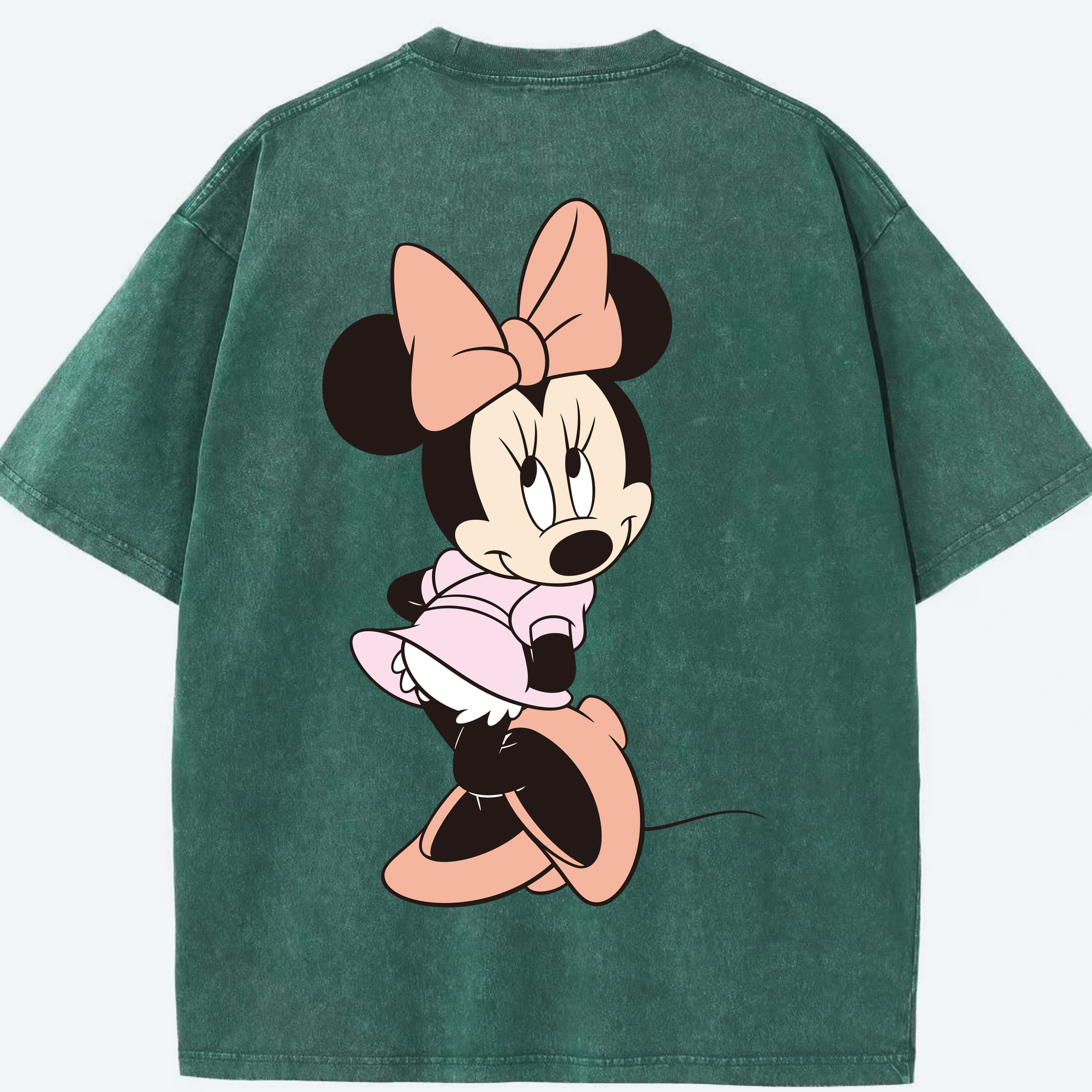 ミッキーマウス Mickey Mouse 綿100% ヴィンテージ風 半袖Tシャツ（背面プリント）